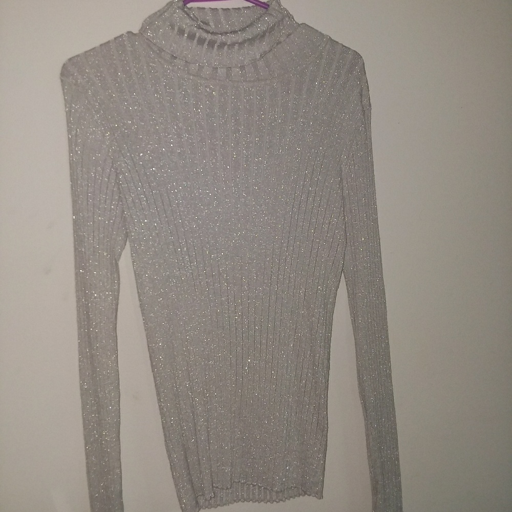 Grey Sparkled Turtleneck
